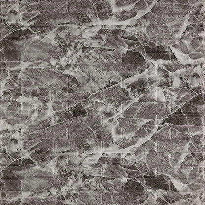 Pack de 10 Panneaux Muraux 3D Effet Marbre Gris avec Veines Blanches 70 × 77 cm – Anti-Humidité