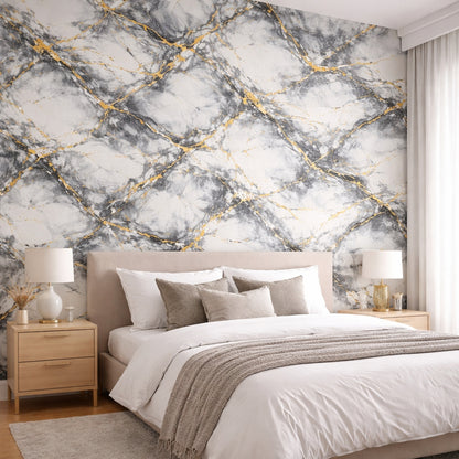 Rouleau Panneau Mural Autocollant Effet Marbre Gris 60 cm x 2,80 m – Épaisseur 3 mm