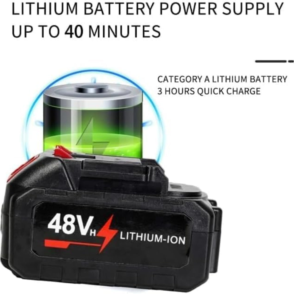 Nettoyeur Haute Pression Sans Fil 48V – Portable avec 2 Batteries Rechargeables