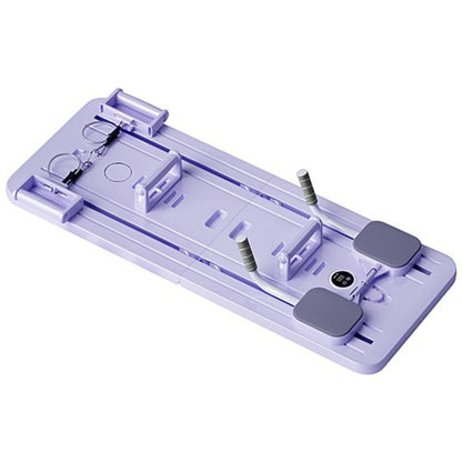 Planche de Fitness Multifonctionnelle Pliable Violet avec Bandes de Résistance et Minuteur Digital
