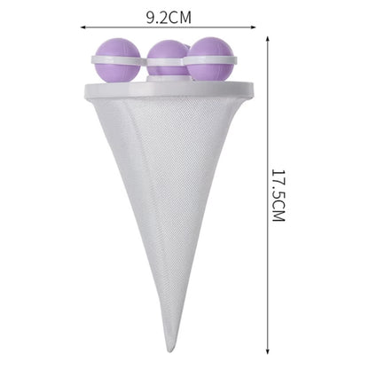 Pack de 2 Boules de Lavage Réutilisables pour Machine à Laver – Anti-Nœuds, Anti-Peluches et Anti-Poils d'Animaux – 9,2 × 17,5 cm - Violet