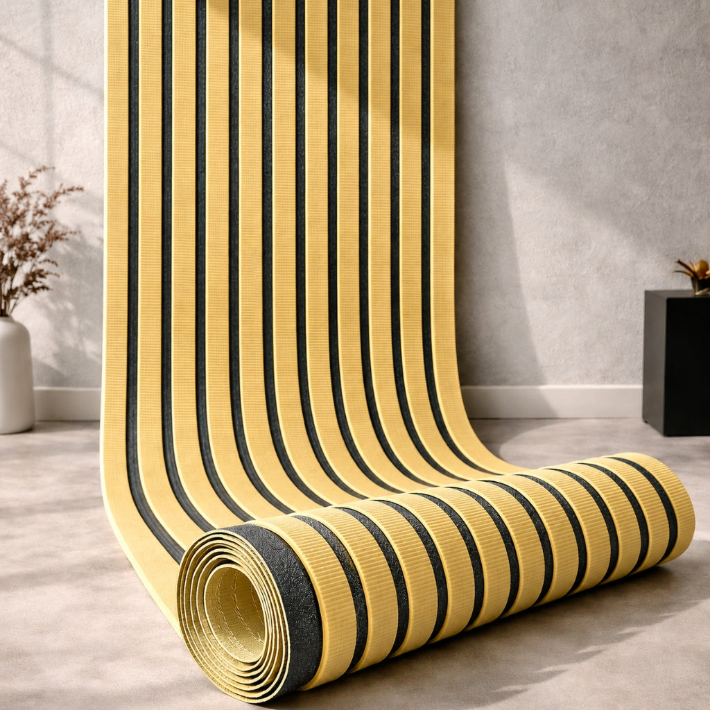 Rouleau Panneau Mural Autocollant Effet Bois Clair 3D 70 cm x 2,80 m – Épaisseur 5 mm, Anti-humidité