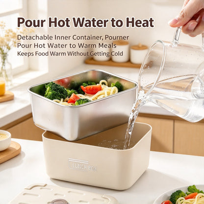 Ensemble de 2 Boîtes Alimentaires en Acier Inoxydable 600 ml avec Sac Isotherme