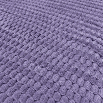 Ensemble Plaid Velours Violet Caress 240 × 220 cm avec 2 Coussins