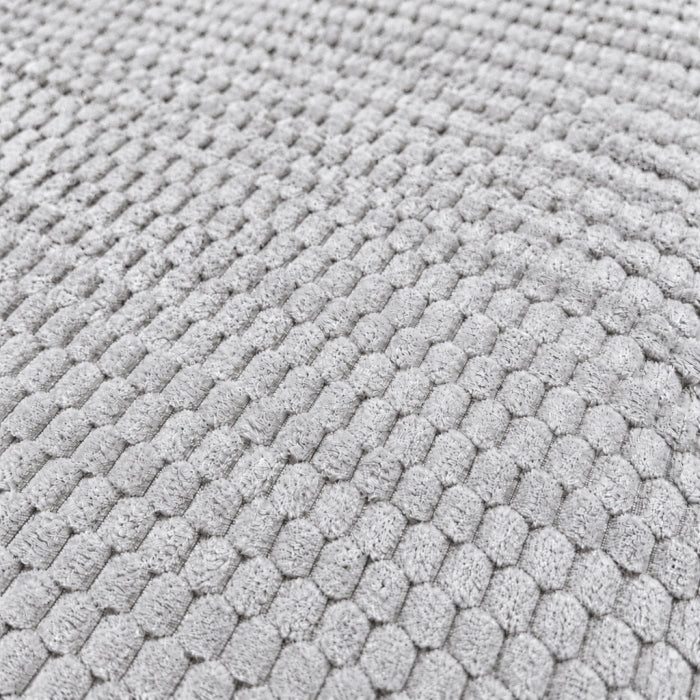 Ensemble Plaid Velours Gris Clair Caress 240 × 220 cm avec 2 Coussins