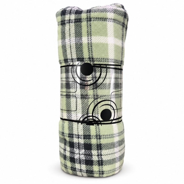 Plaid 2 Places à Carreaux Vert – 200 × 240 cm