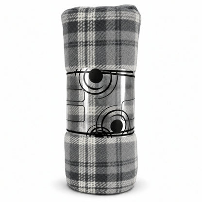 Plaid 2 Places à Carreaux Gris – 200 × 240 cm