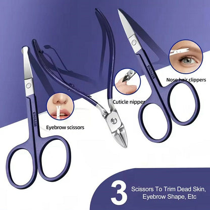 Kit De Soin Des Ongles Professionnel 17 En 1 Avec Trousse