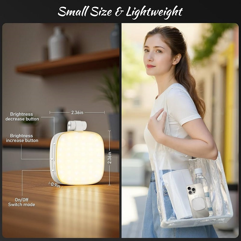 Lampe Led selfie pliable magnétique avec miroir