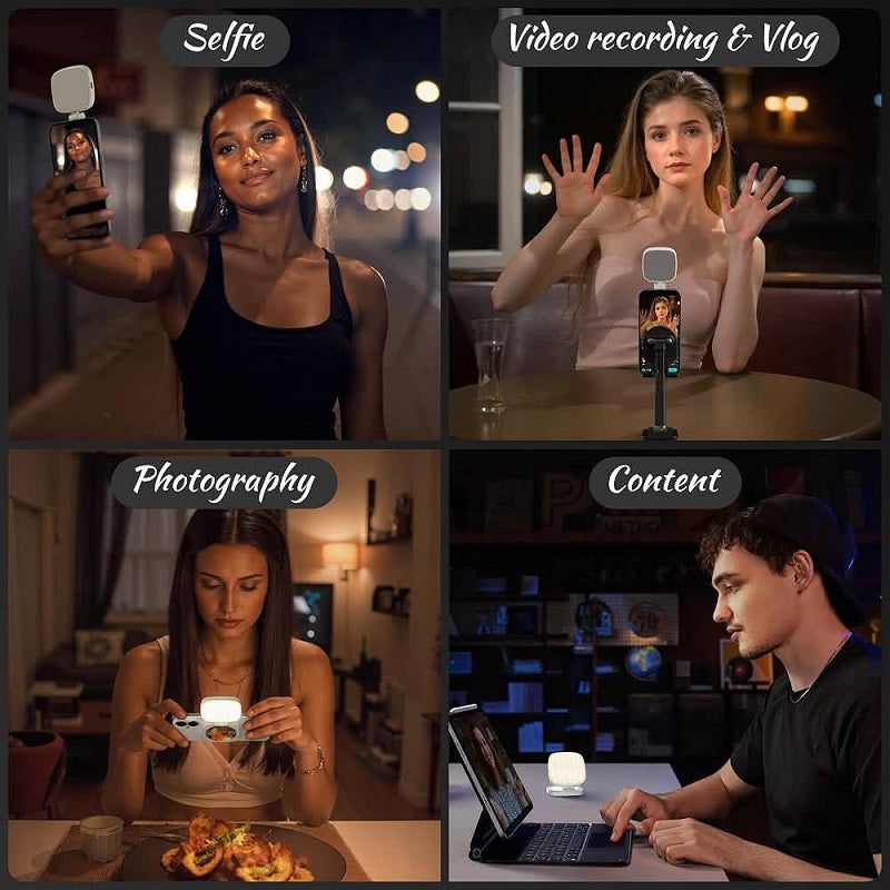 Lampe Led selfie pliable magnétique avec miroir