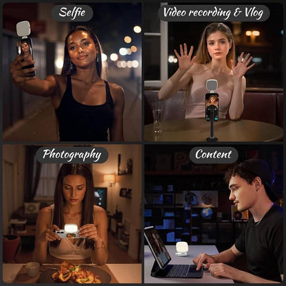 Lampe Led selfie pliable magnétique avec miroir
