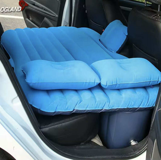 Matelas de Voyage Gonflable Universel Pour Voiture 135 cm x 50 cm x 85 cm avec Pompe Allume-Cigare et 2 Oreillers