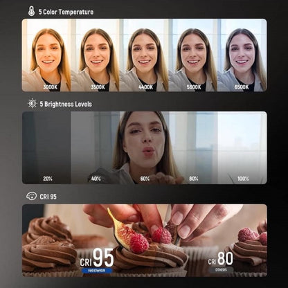 Lampe Led selfie pliable magnétique avec miroir