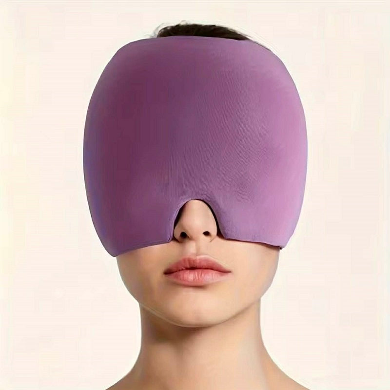 Bonnet de soulagement de la migraine avec couverture supérieure en gel, pour soulager les tensions, le stress, la douleur