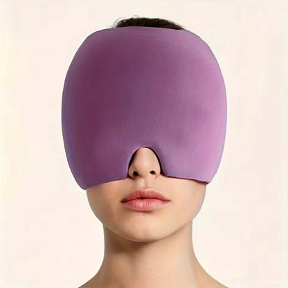 Bonnet de soulagement de la migraine avec couverture supérieure en gel, pour soulager les tensions, le stress, la douleur
