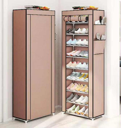 Étagère à Chaussures en Tissu à 9 Étages