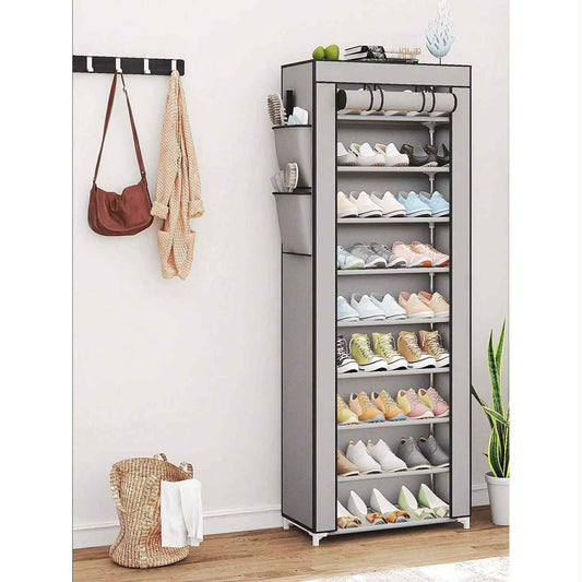 Étagère à Chaussures en Tissu à 9 Étages
