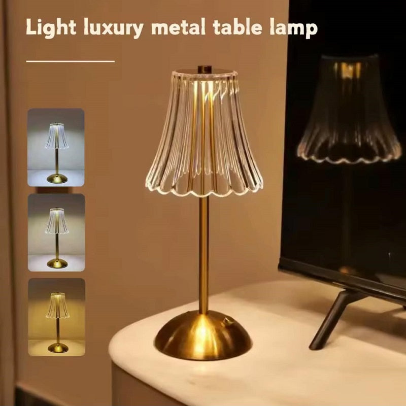 Lampe De Table Portables Sans Fil Rechargeable Avec Tactile En Acrylique