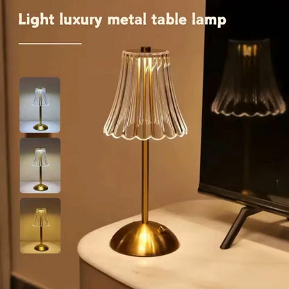 Lampe De Table Portables Sans Fil Rechargeable Avec Tactile En Acrylique