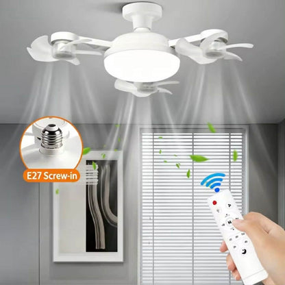Ventilateur de Plafond LED 2 en 1 Silencieux Avec Télécommande – 3 Vitesses