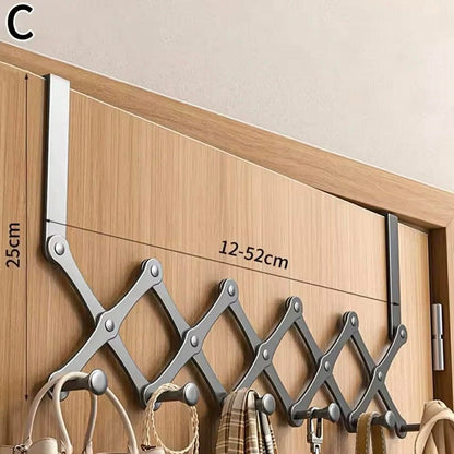 Cintre avec 6 crochet derrière la porte porte-manteau mural sans trou support de rangement