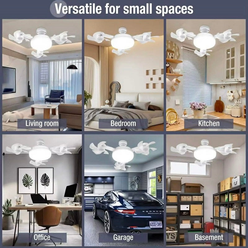 Ventilateur de Plafond LED 2 en 1 Silencieux Avec Télécommande – 3 Vitesses