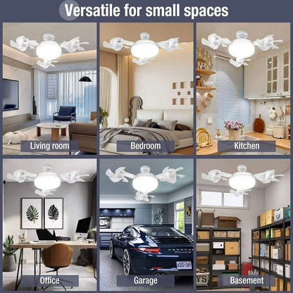 Ventilateur de Plafond LED 2 en 1 Silencieux Avec Télécommande – 3 Vitesses