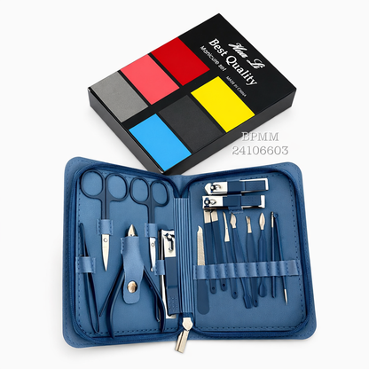 Kit De Soin Des Ongles Professionnel 17 En 1 Avec Trousse