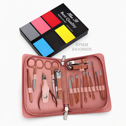 Kit De Soin Des Ongles Professionnel 17 En 1 Avec Trousse