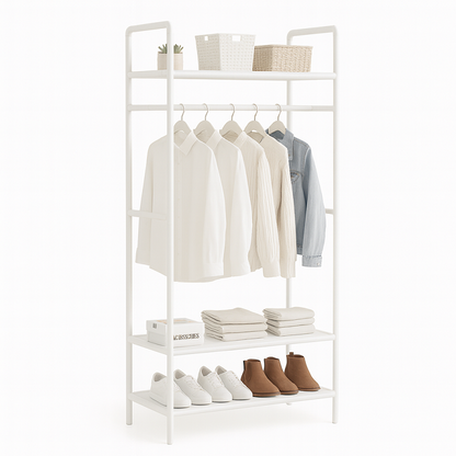 Portant vêtements Et Organisateur à 4 Niveaux de Rangement