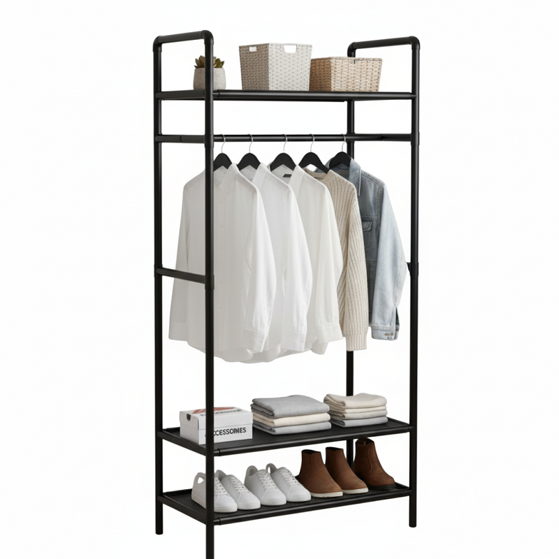 Portant vêtements Et Organisateur à 4 Niveaux de Rangement