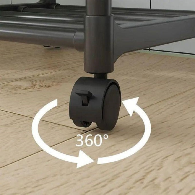 Portant vêtements Mobile à 3 Niveaux de Rangement