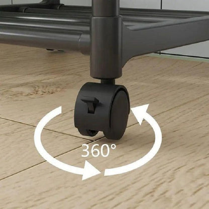 Portant vêtements Mobile à 3 Niveaux de Rangement