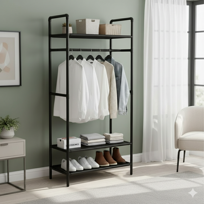 Portant vêtements Et Organisateur à 4 Niveaux de Rangement