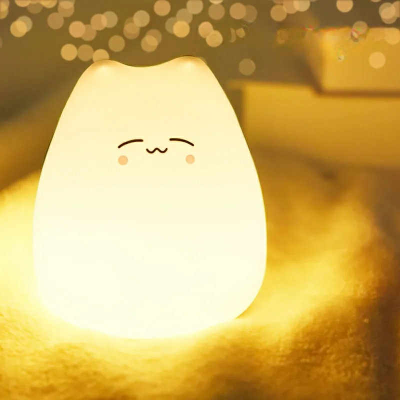 Lampe En Silicone Petit Chat Smile
