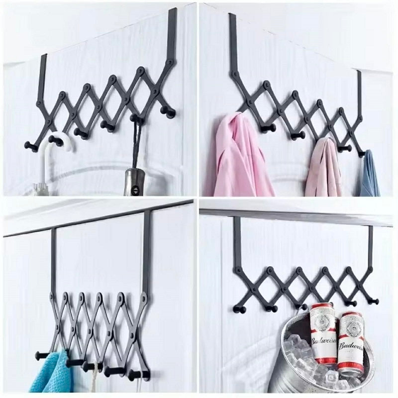 Cintre avec 6 crochet derrière la porte porte-manteau mural sans trou support de rangement