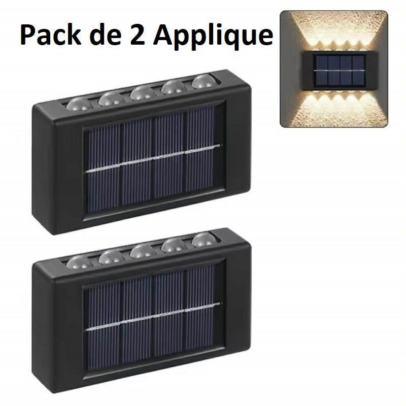 Pack de 2 Applique Murale Solaire LED Extérieure 10 LED