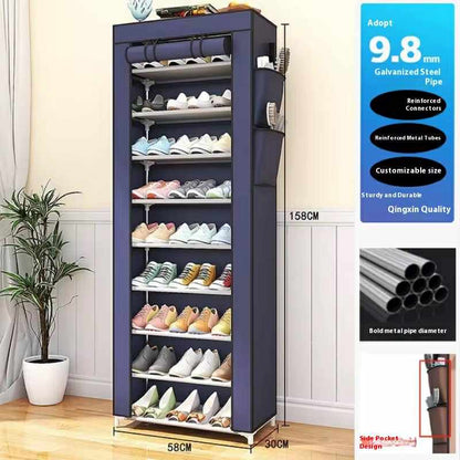 Étagère à Chaussures en Tissu à 9 Étages