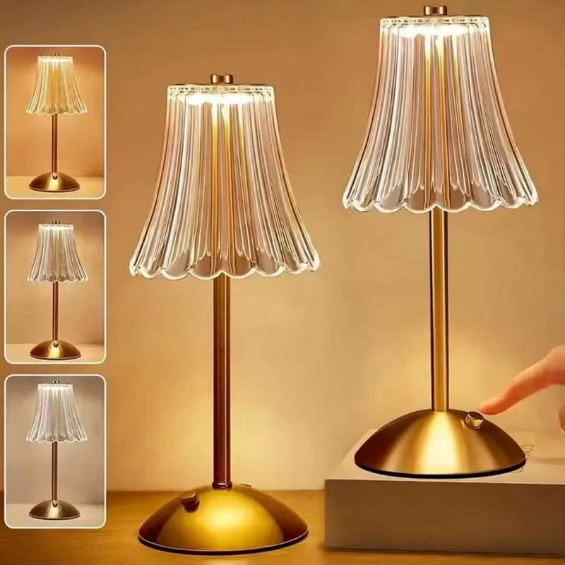 Lampe De Table Portables Sans Fil Rechargeable Avec Tactile En Acrylique