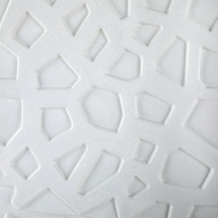 Pack De 10 Panneaux Muraux Adhésifs Anti-Humidité 3D 70*70 Cm Blanc