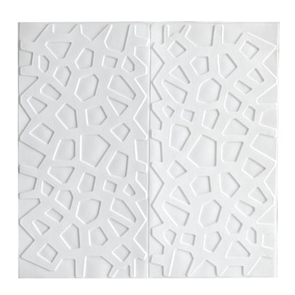 Panneau Mural Adhésif Anti-Humidité 3D 70*70 Cm Blanc