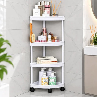 Etagère D'angle Pour Salle De Bain- Blanc