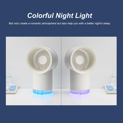 Ventilateur Refroidisseur d'Air Rechargeable avec Diffusseur et LED RGB