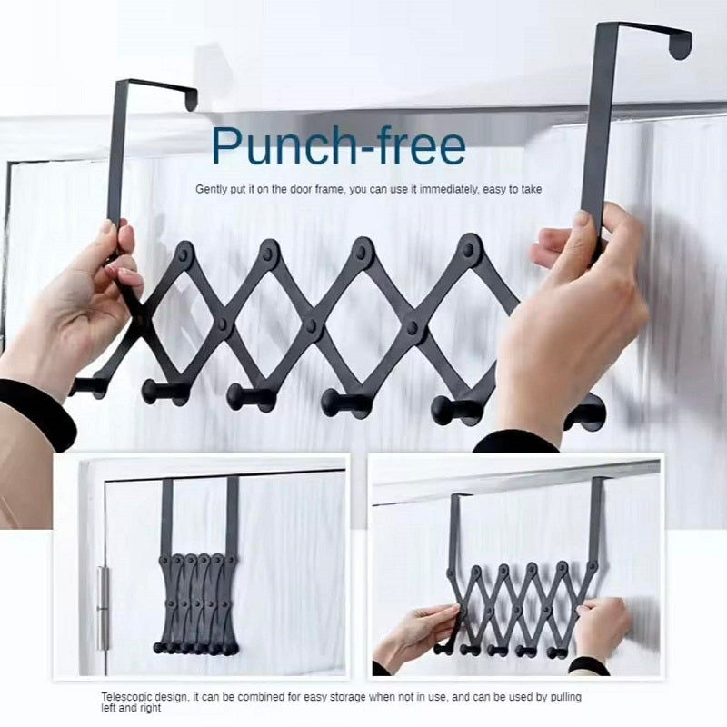 Cintre avec 6 crochet derrière la porte porte-manteau mural sans trou support de rangement