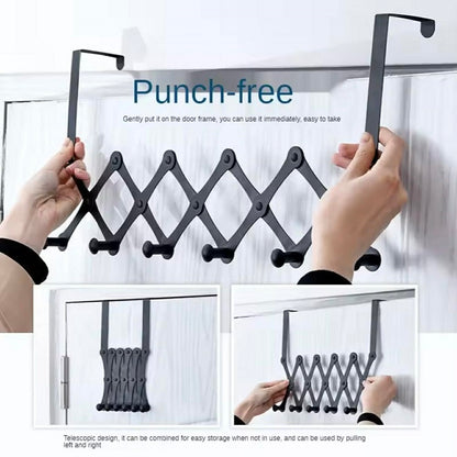 Cintre avec 6 crochet derrière la porte porte-manteau mural sans trou support de rangement