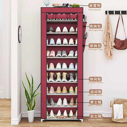 Étagère à Chaussures en Tissu à 9 Étages