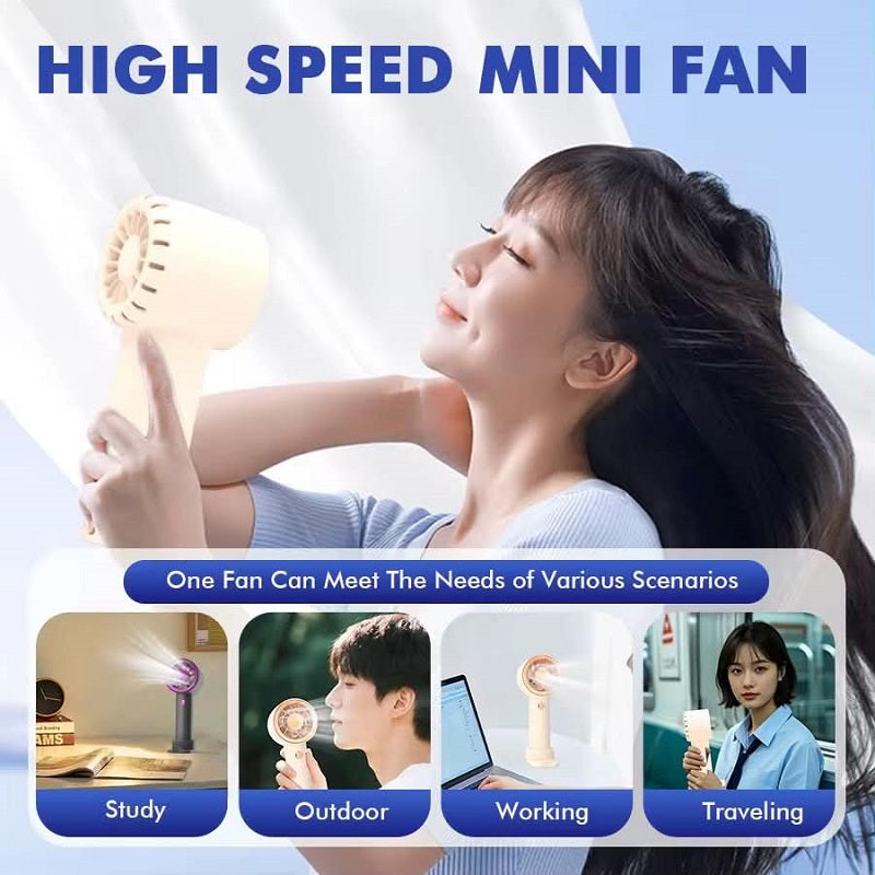 Ventilateur Portable Rechargeable avec support téléphone