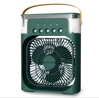 Climatiseur portable avec 3 vitesses de vent et 3 modes de pulvérisation avec veilleuse LED 7 couleurs