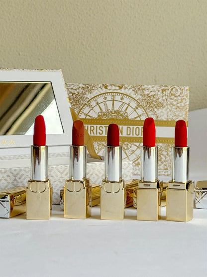 Coffret Rouge à Lèvres 5 Pieces Avec Sac Cadeaux