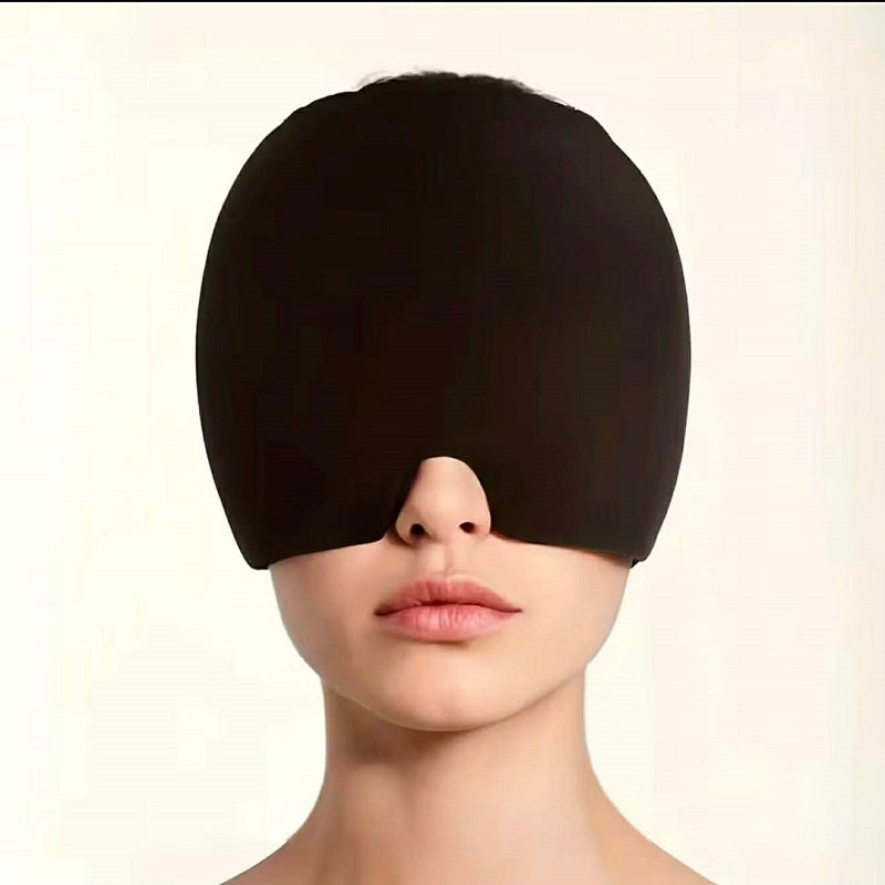 Bonnet de soulagement de la migraine avec couverture supérieure en gel, pour soulager les tensions, le stress, la douleur